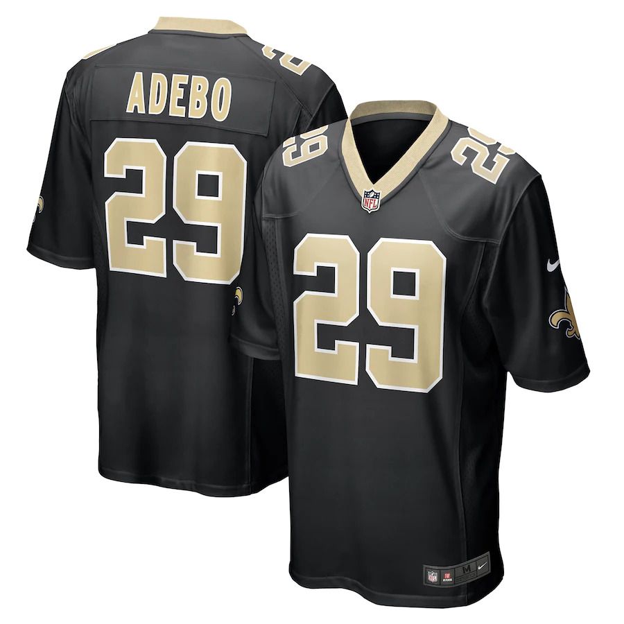 Men New Orleans Saints #29 Paulson Adebo Nike Black Game NFL Jersey